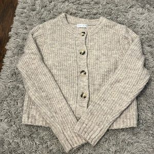 Beige primark button up sweater cardigan